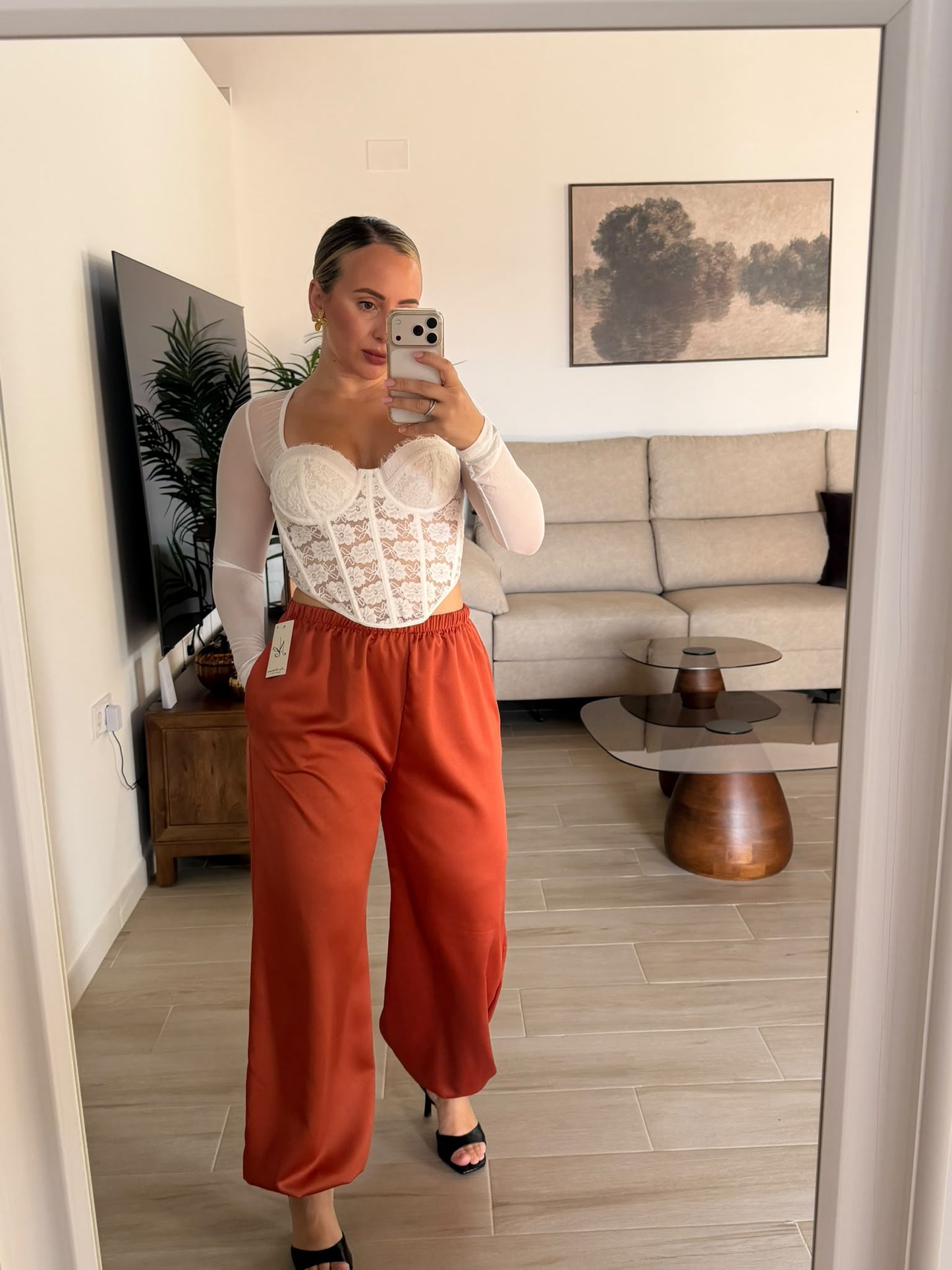 PANTALON SATEN TEJA