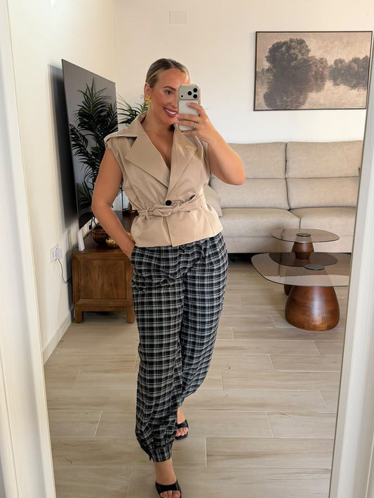 PANTALON CUADROS NEGRO