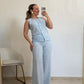 CONJUNTO VICHY CELESTE