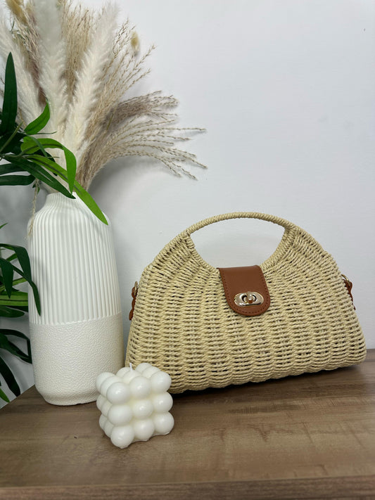 BOLSO MIMBRE BEIGE