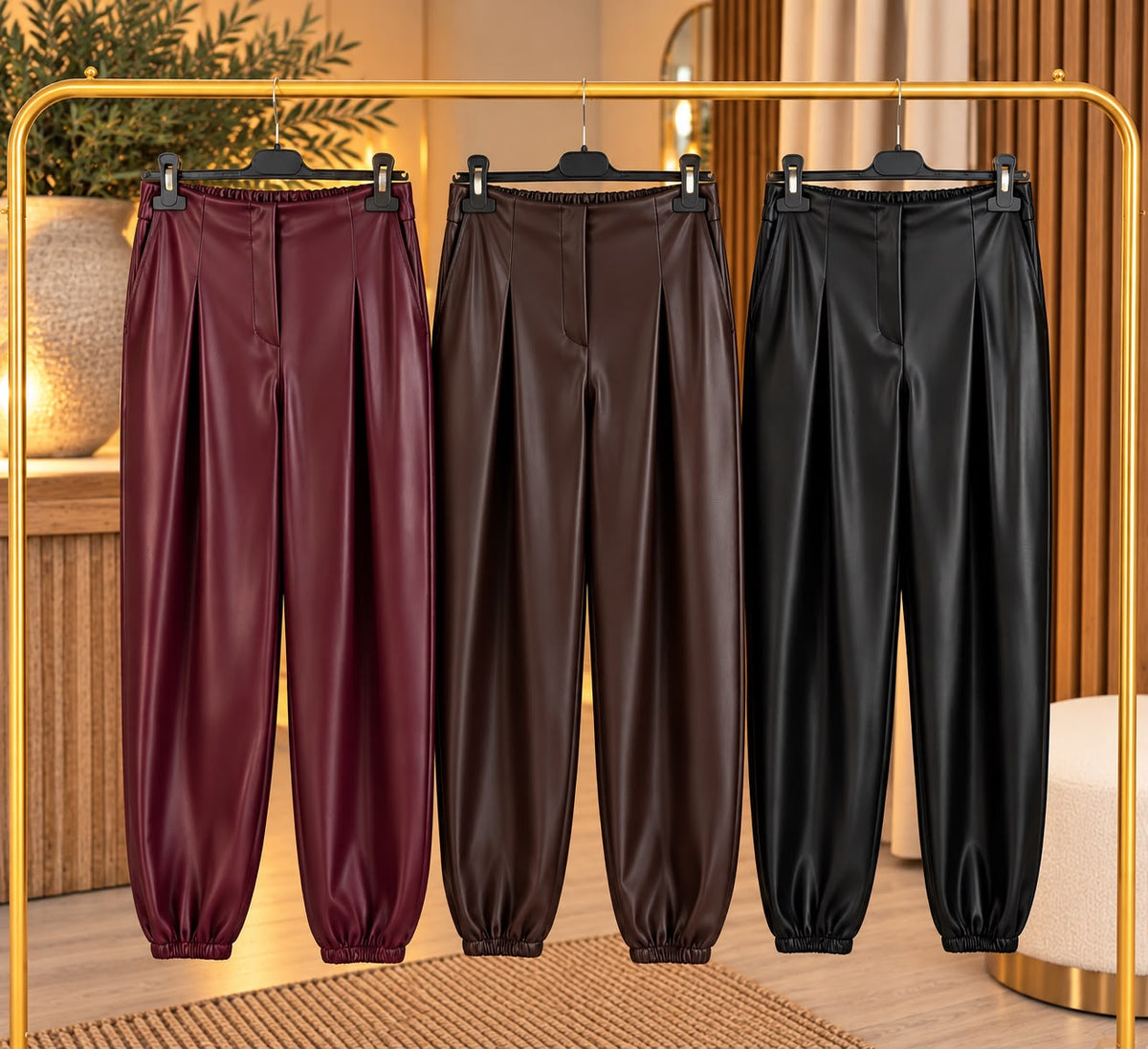 PANTALON BALLON CUERO