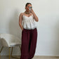 PANTALON AMERI GLOBO BURDEOS