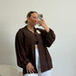 CAMISA Y TOP MARRON CHOCOLATE