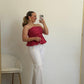 TOP RAYAS BURDEOS Y CORAL
