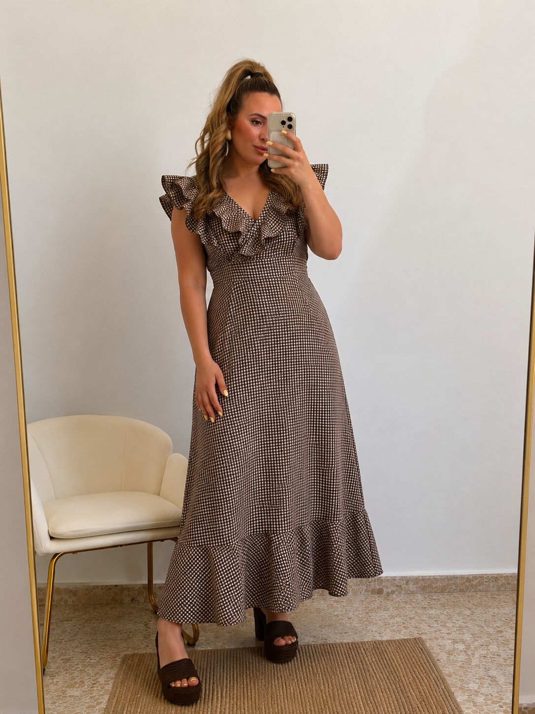 VESTIDO ROCIO MARRON