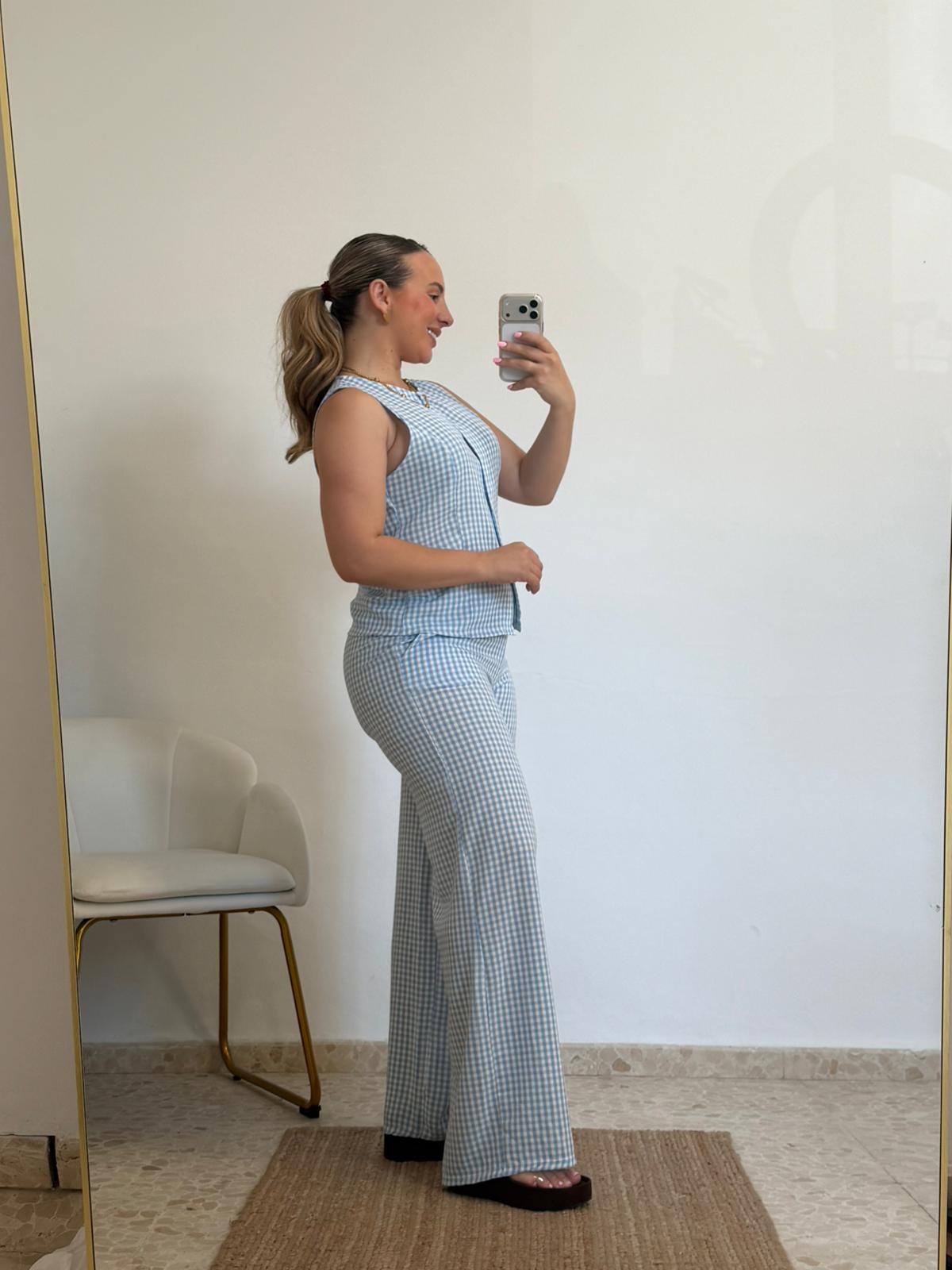 CONJUNTO VICHY CELESTE