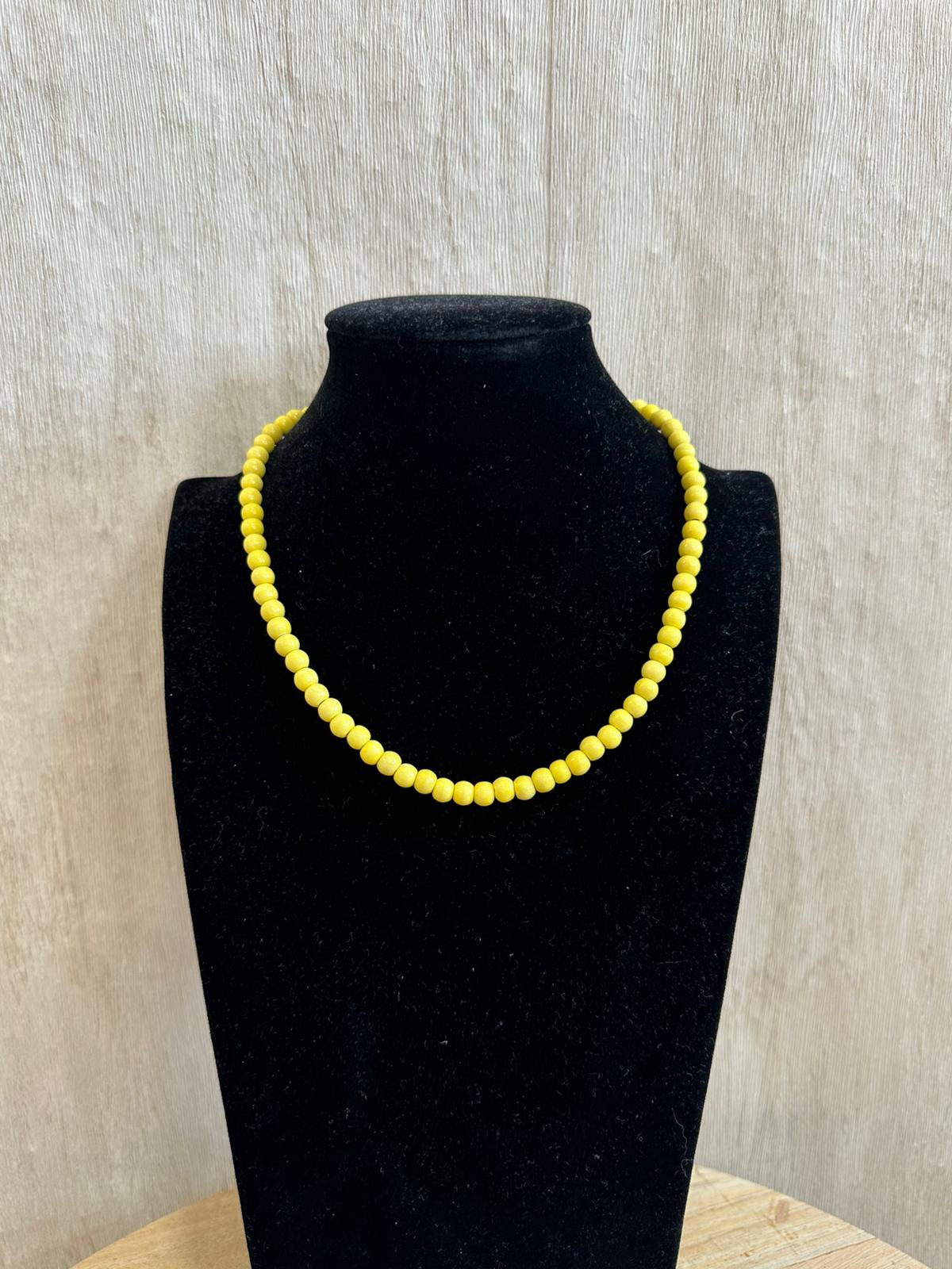 COLLAR PERLAS AMARILLO