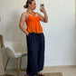PANTALON AMERI GLOBO AZUL MARINO