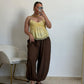 PANTALON AMERI GLOBO MARRON