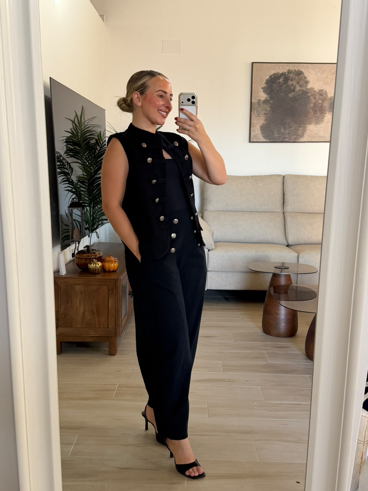 PANTALON BALLON BOTON NEGRO