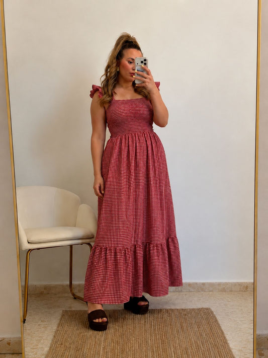 VESTIDO VICHY ROJO