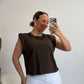 CAMISETA NEREA MARRON CHOCOLATE