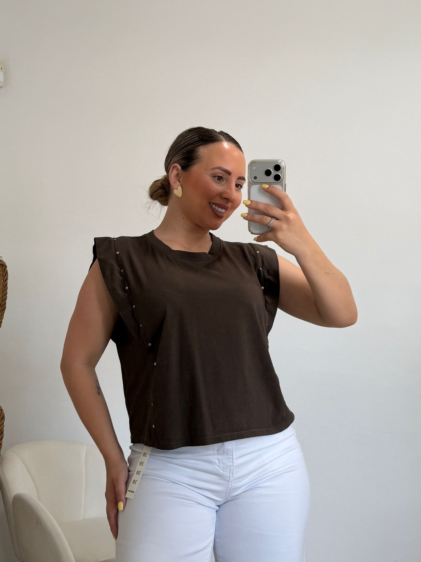 CAMISETA NEREA MARRON CHOCOLATE