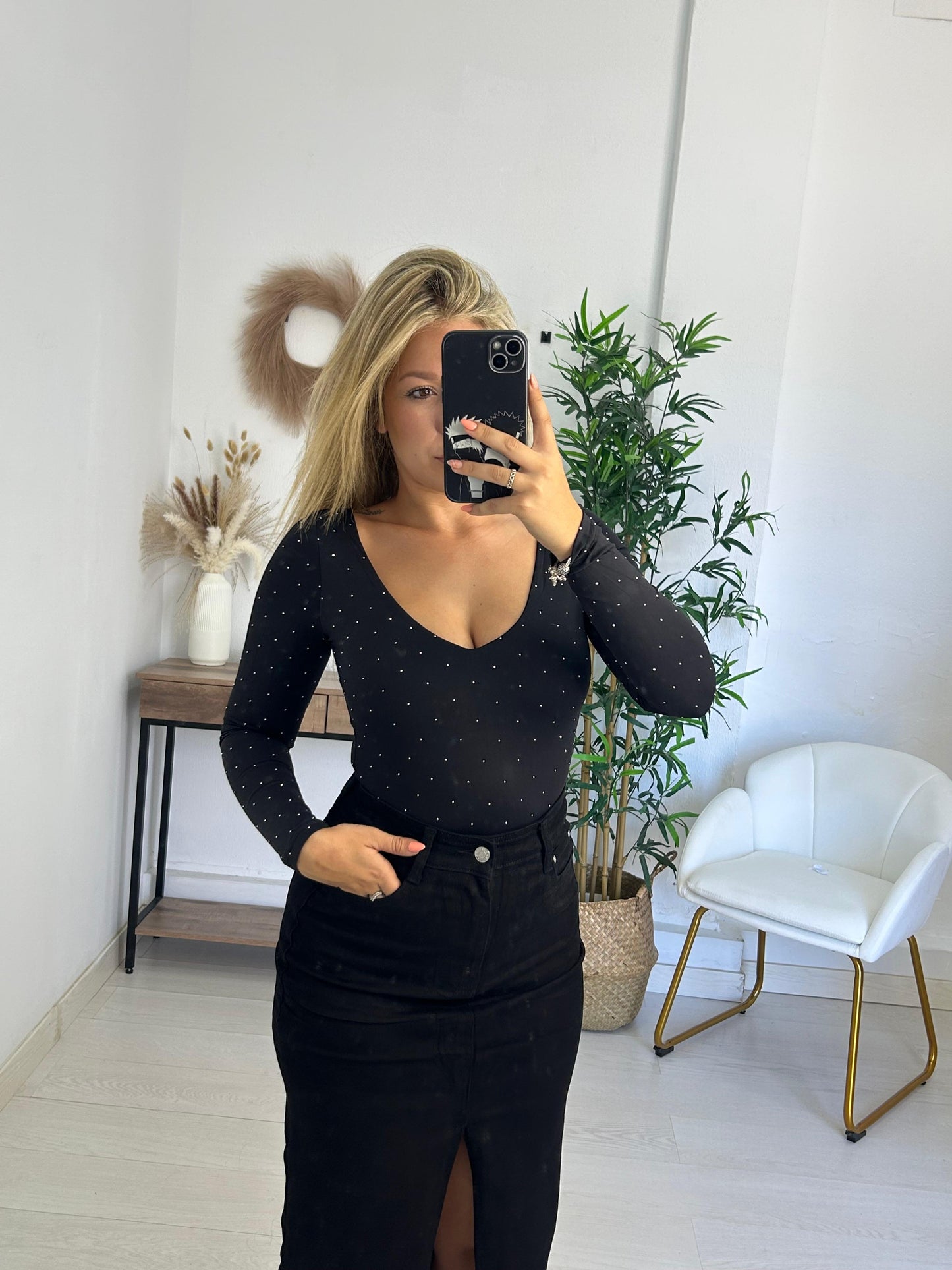 BODY BRILLO MANGA LARGA