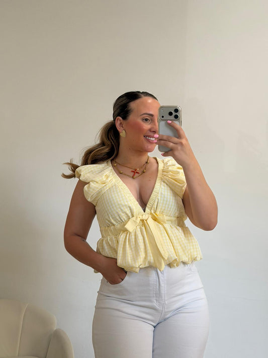 BLUSA CAYETANA AMARILLA