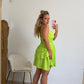 VESTIDO VOLANTES VERDE