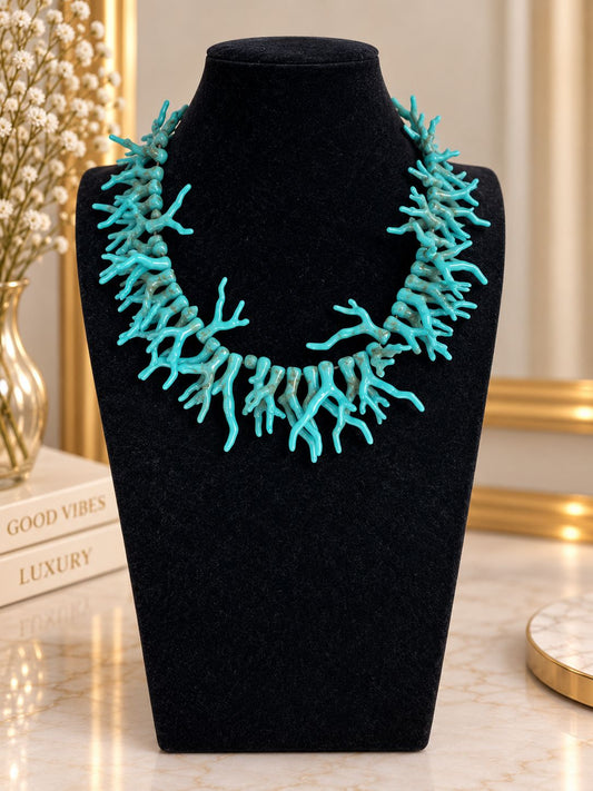 COLLAR CORAL TURQUESA