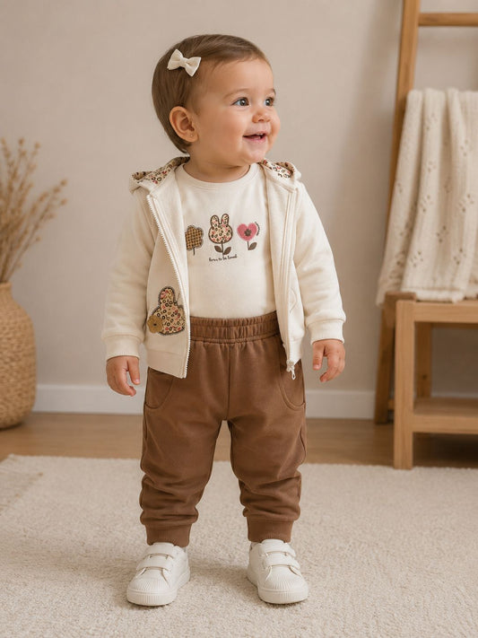 CONJUNTO 3 PIEZAS MARRON