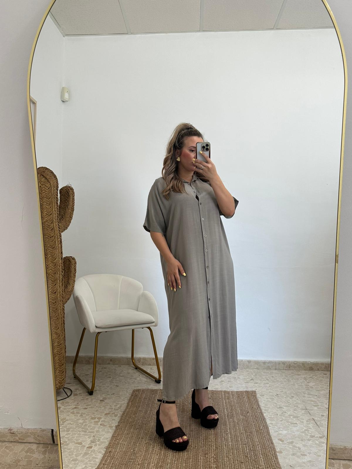 VESTIDO CAMISERO TAUPE
