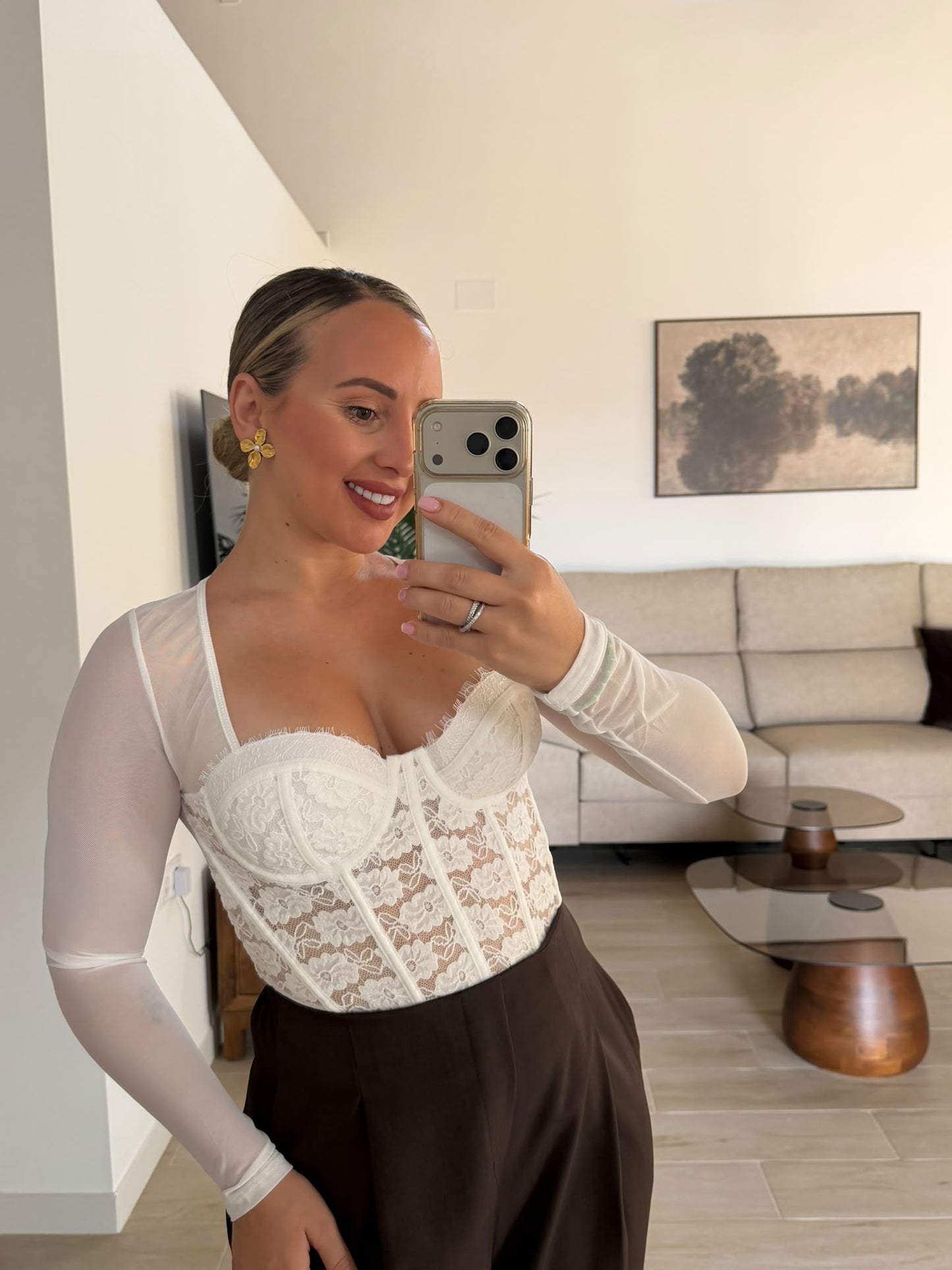 BLUSA ENCAJE BLANCO