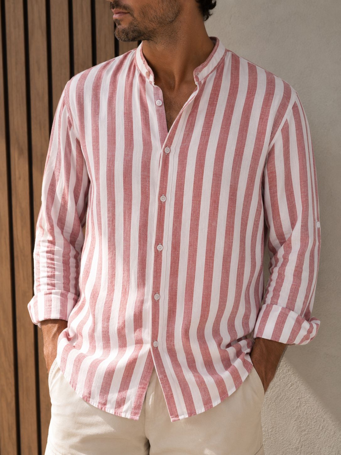 CAMISA RAYAS ROJA
