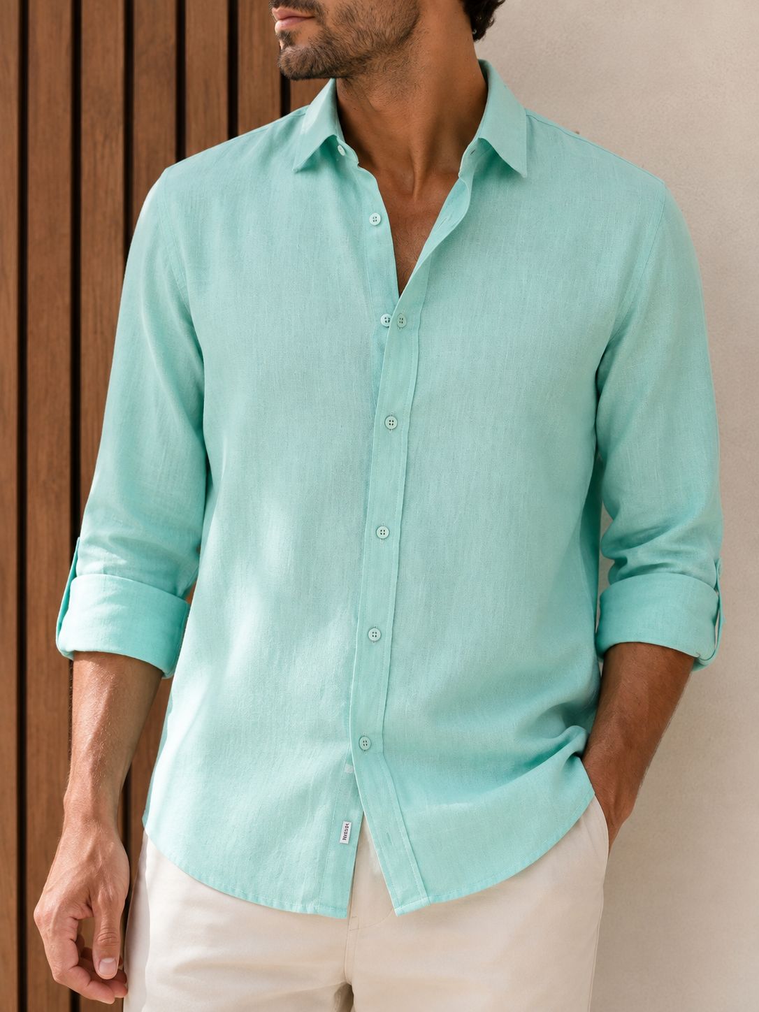 CAMISA VERDE AGUA