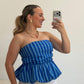 TOP RAYAS AZUL
