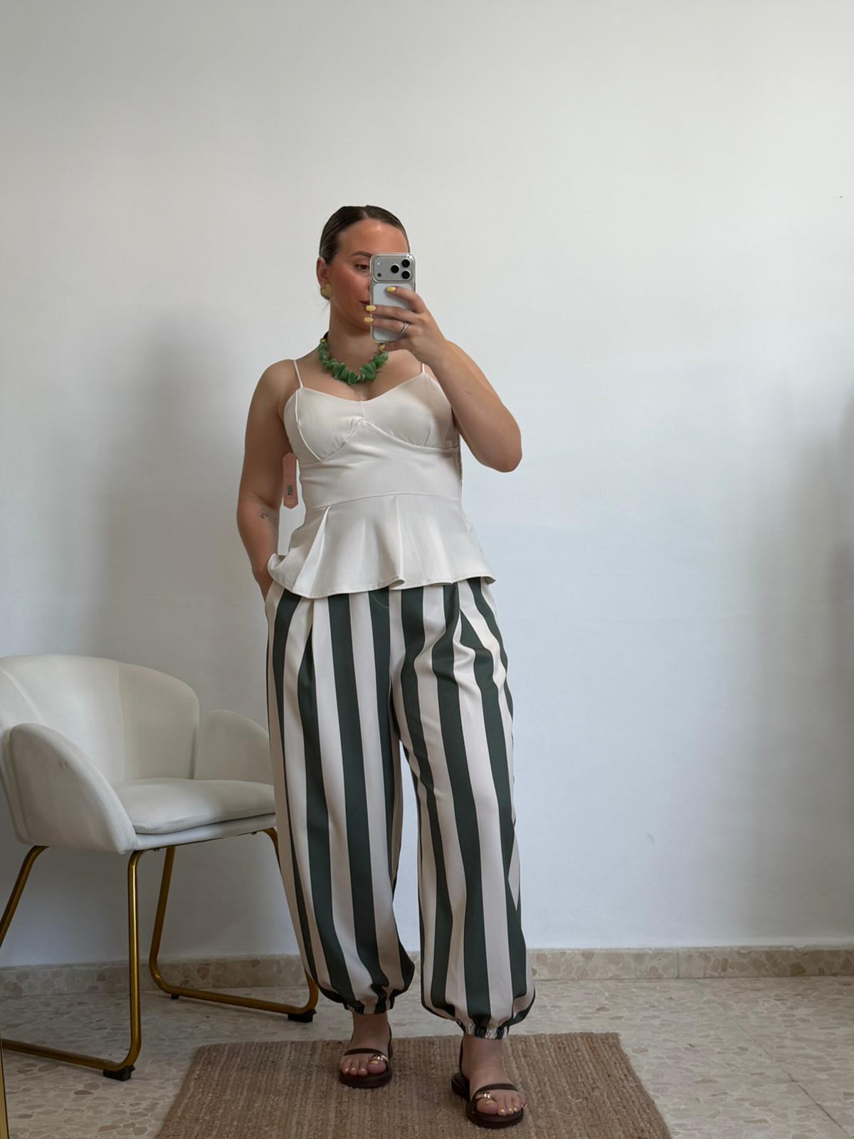 PANTALON RAYAS VERDE