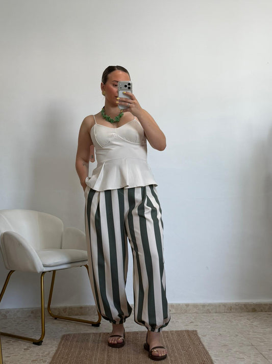 PANTALON RAYAS VERDE