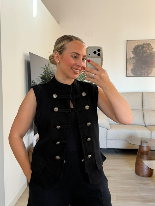 CHAQUETILLA BOTON NEGRO
