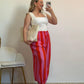 PANTALON GLOBO NARANJA Y ROSA