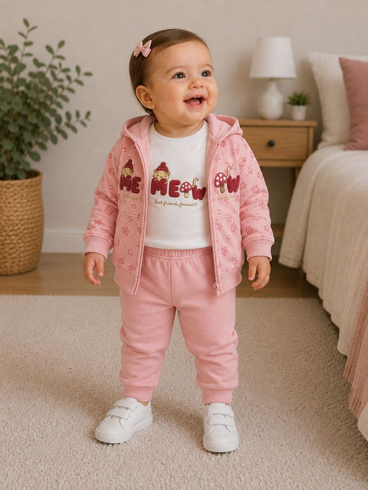 CONJUNTO 3 PIEZAS ROSA