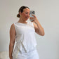 TOP ASIMETRICO BLANCO
