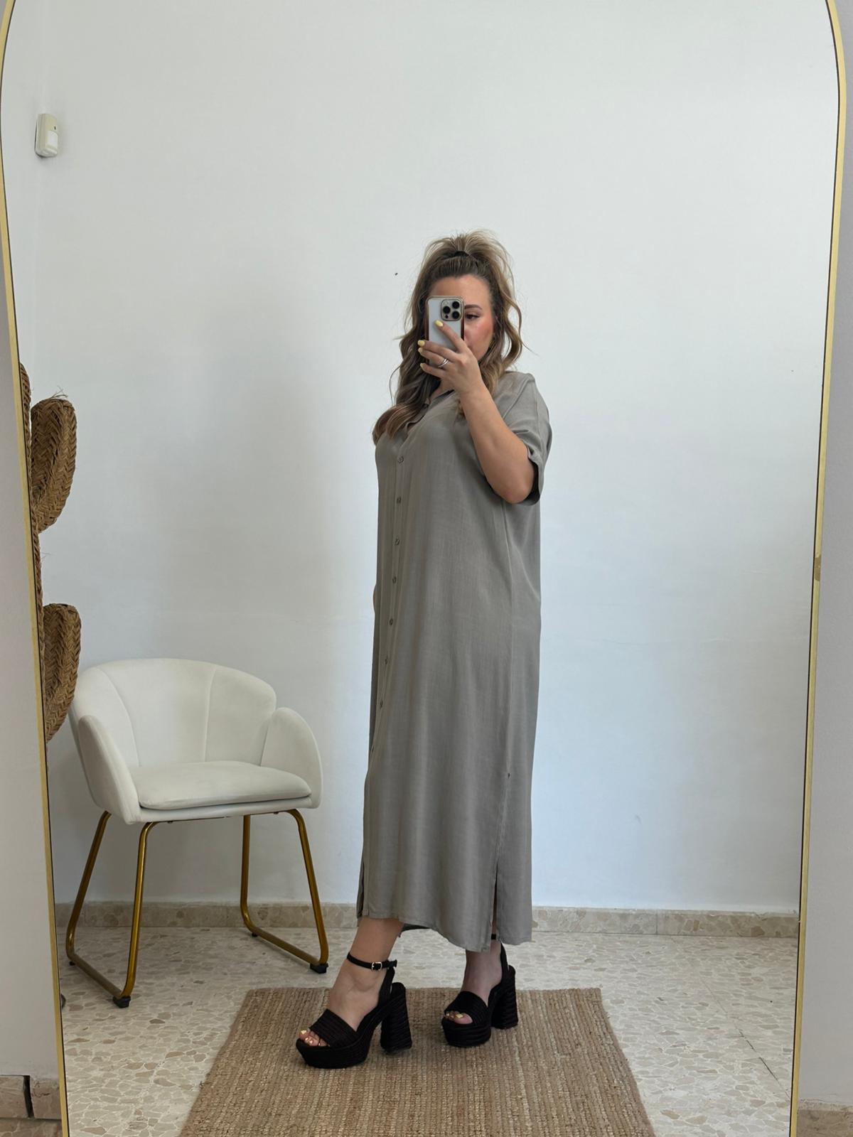 VESTIDO CAMISERO TAUPE