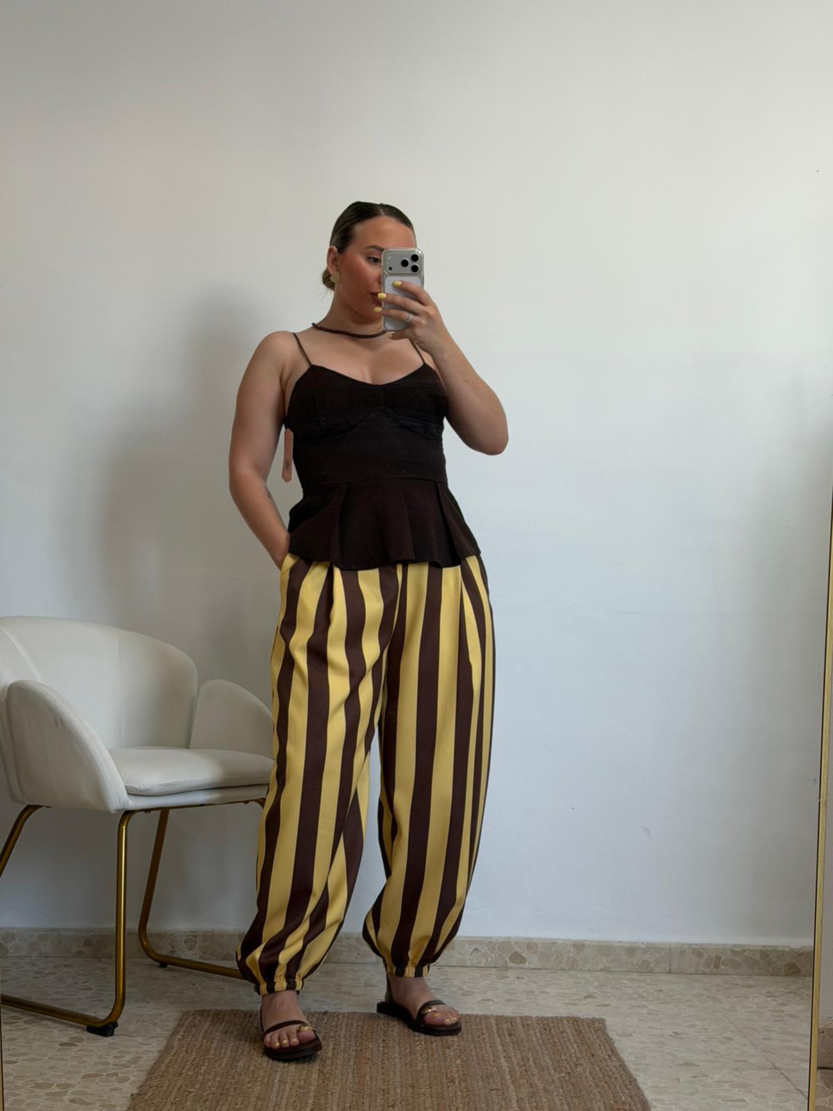 PANTALON RAYAS AMARILLO