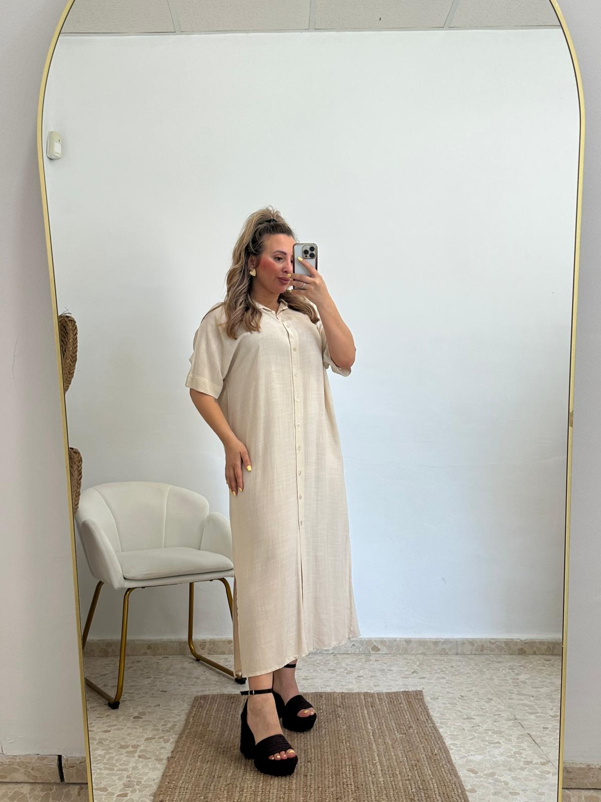 VESTIDO CAMISERO BEIGE