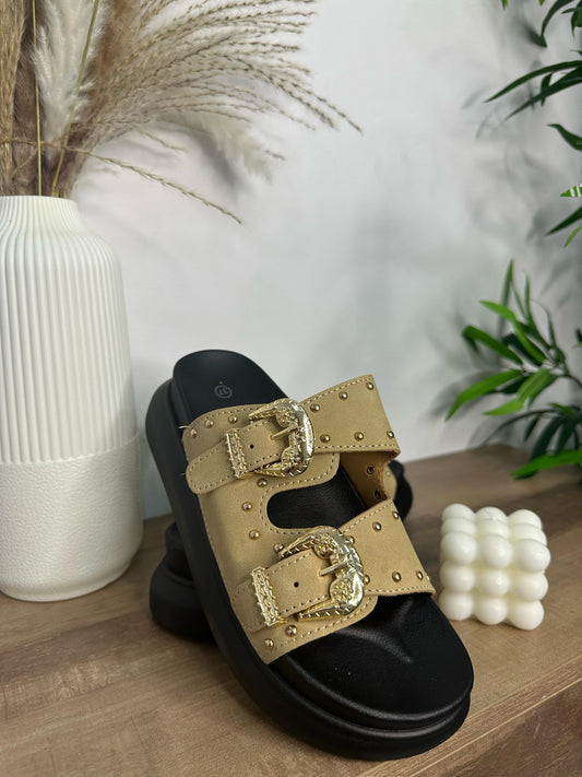 SANDALIA GRECIA CAMEL