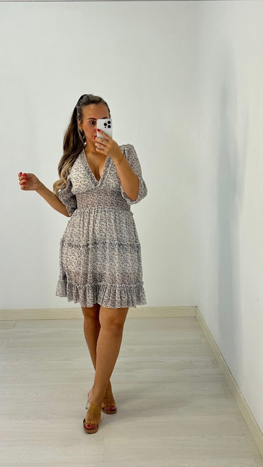 VESTIDO BOHO GRIS