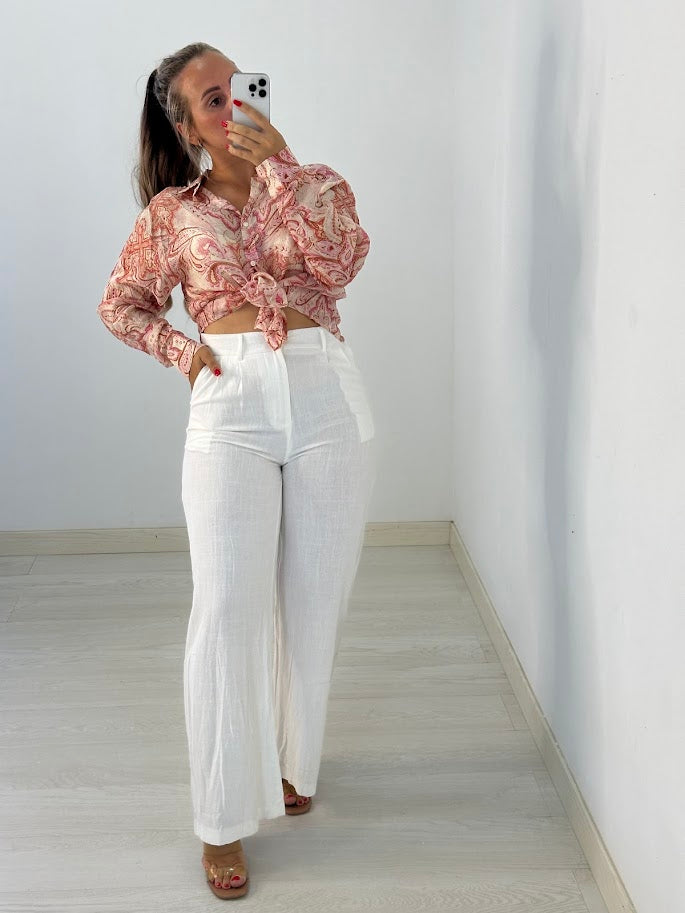 PANTALON LINO BLANCO