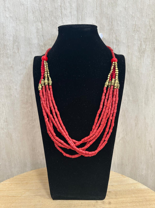 COLLAR MULTIPLE ROJO