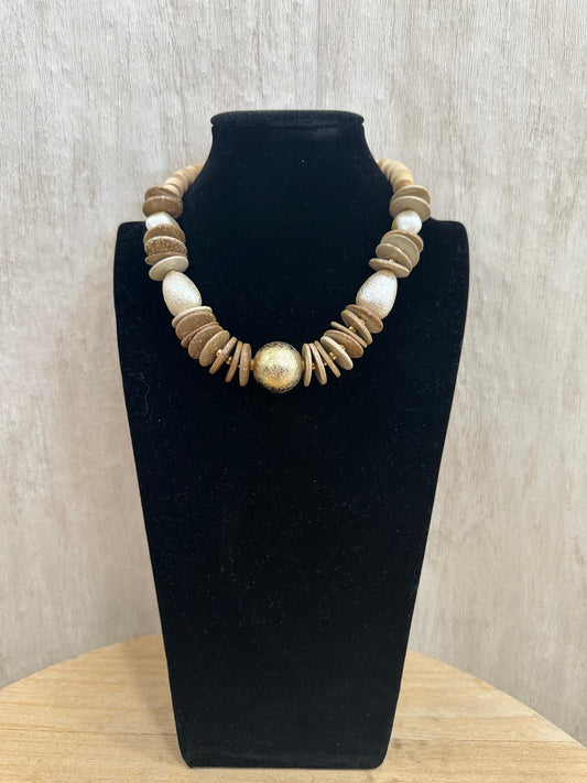 COLLAR PIEDRAS DORADO