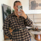 CAMISA CINTURON MARRON