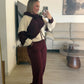PANTALON TACHUELAS BURDEOS