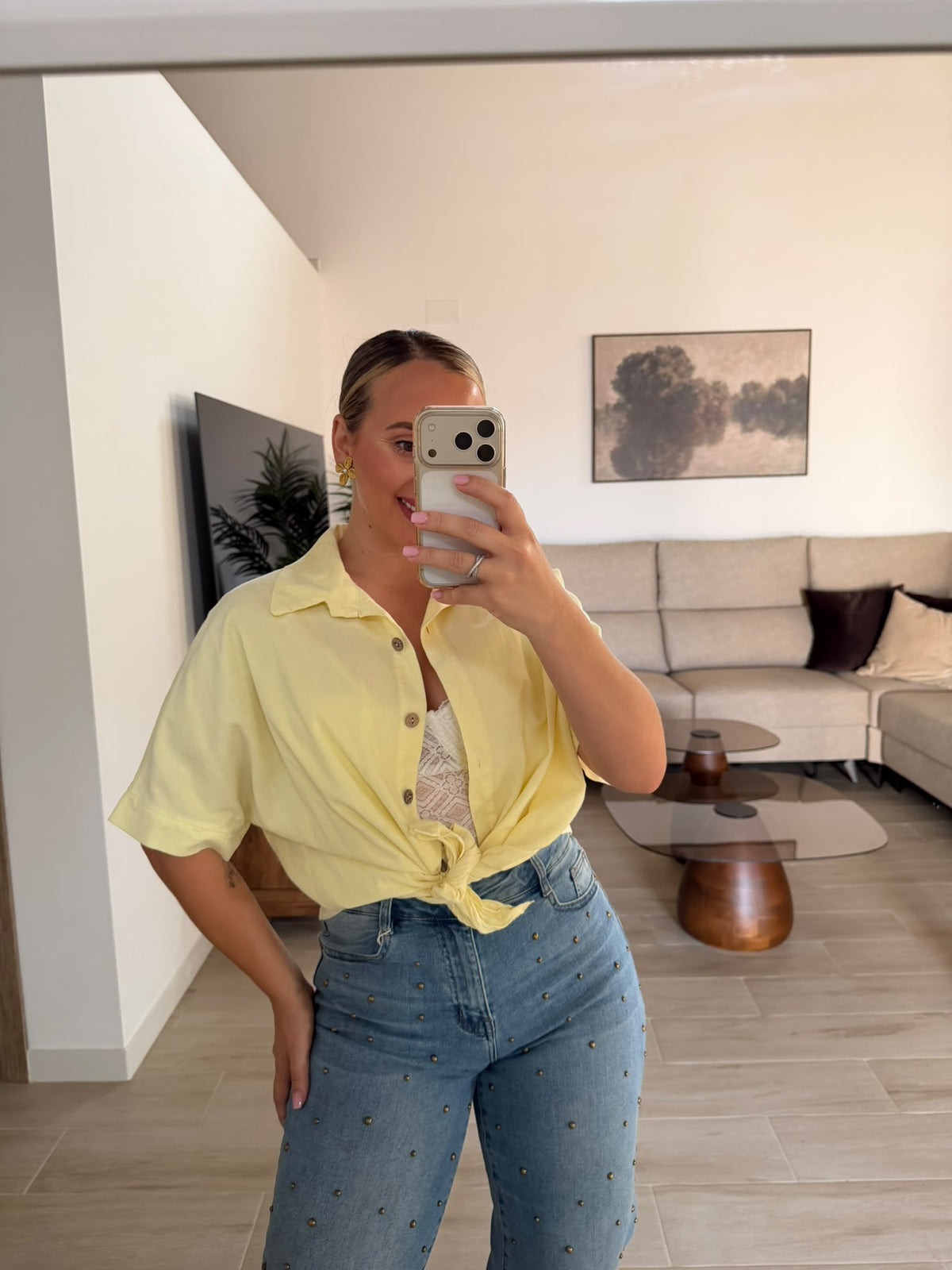 CAMISA PANA AMARILLA
