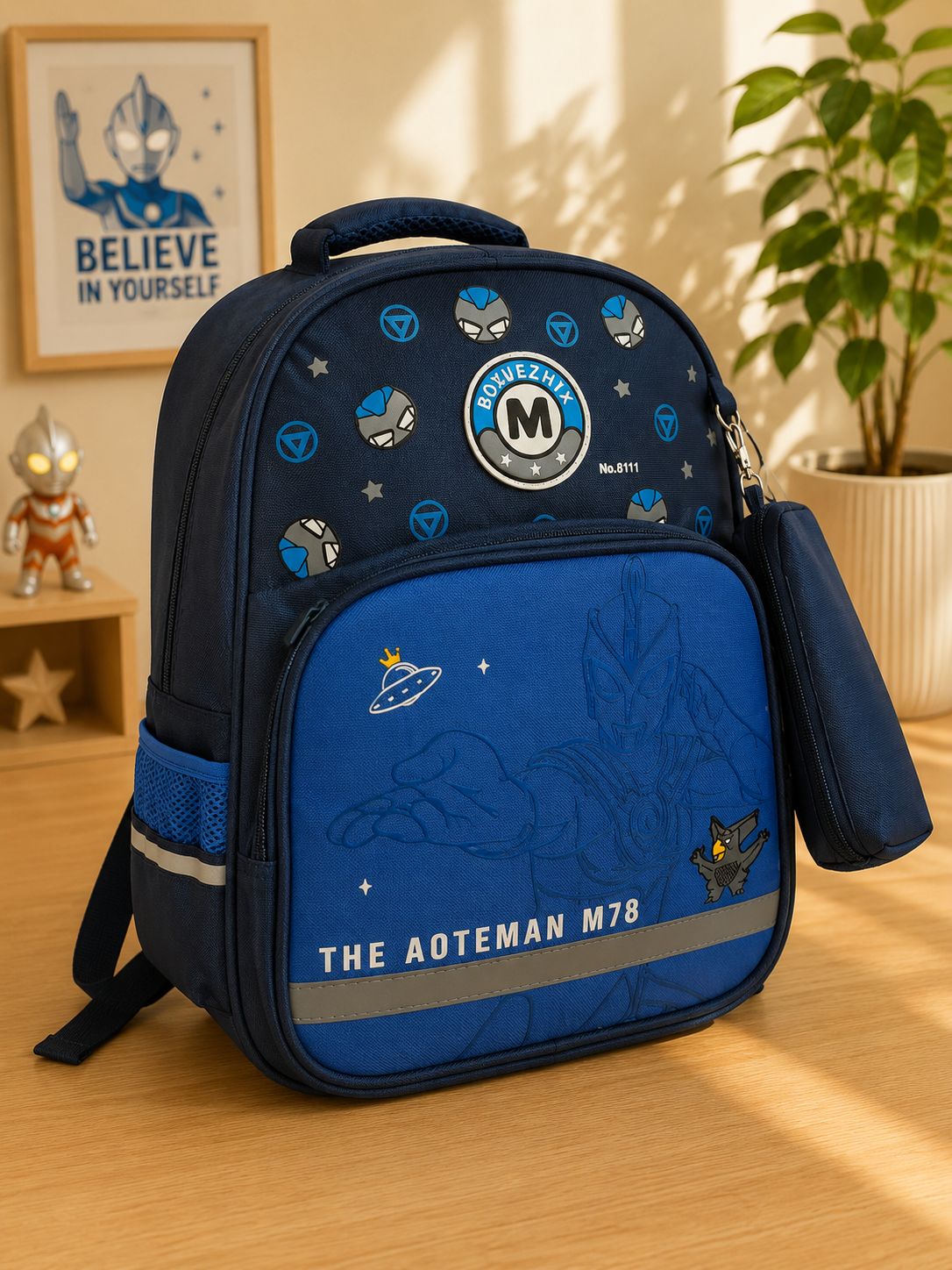 MALETA  SUPERHEROE AZUL