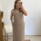 VESTIDO LIA TAUPE