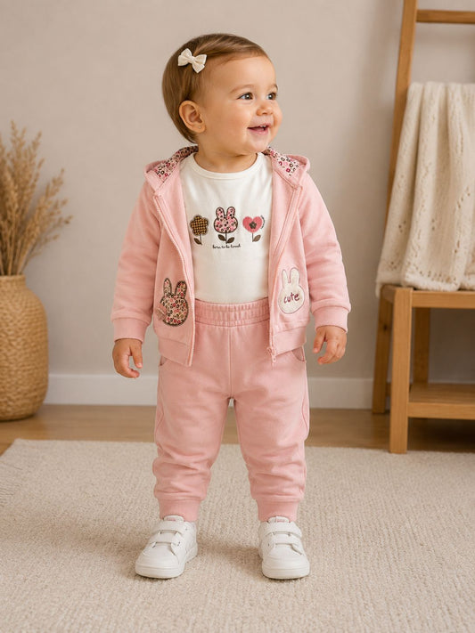 CONJUNTO 3 PIEZAS ROSA