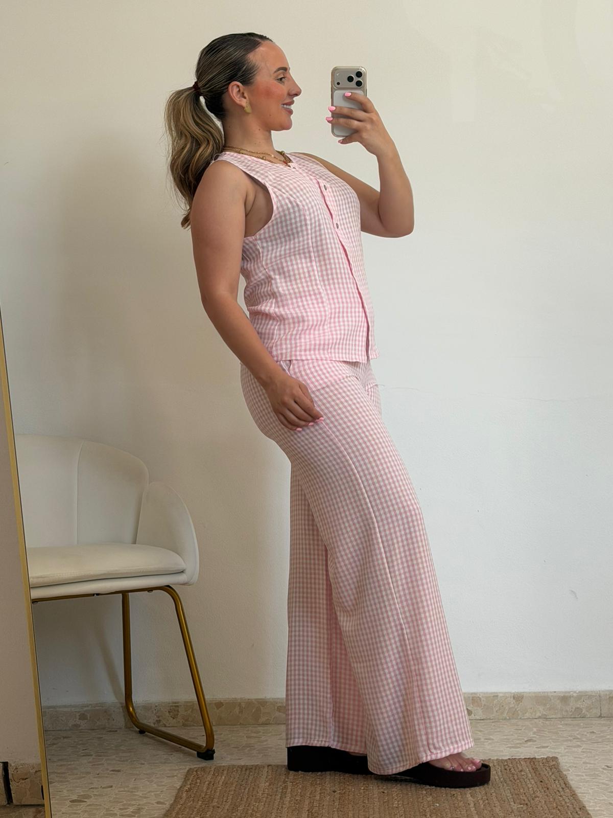 CONJUNTO VICHY ROSA