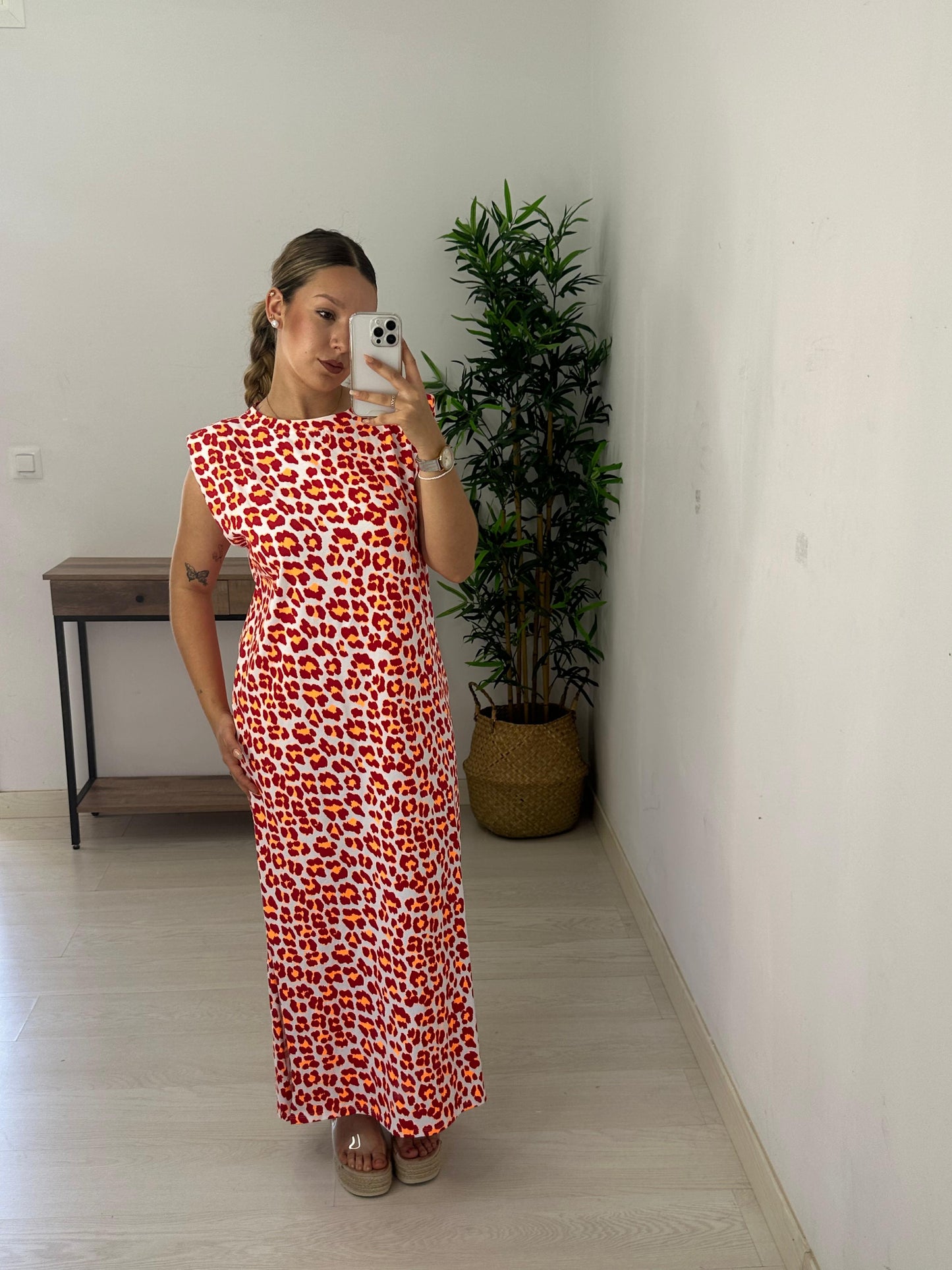 VESTIDO LEOPARDO ROJO
