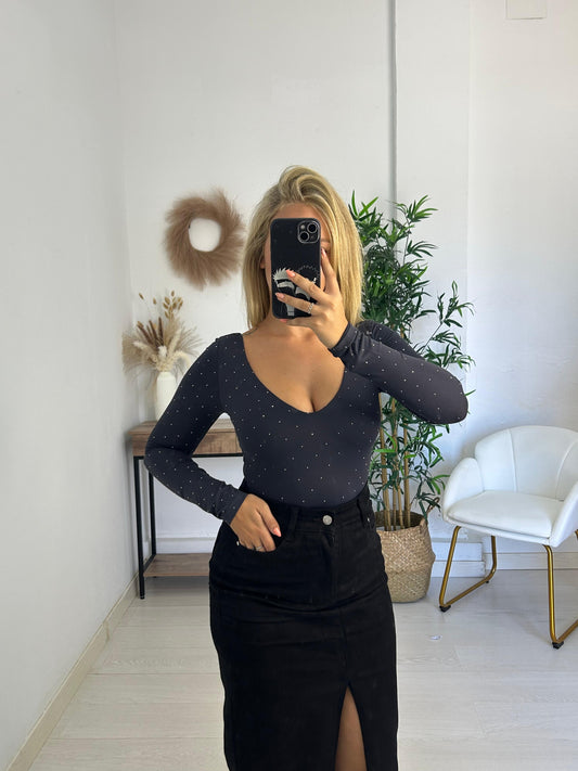 BODY BRILLO MANGA LARGA
